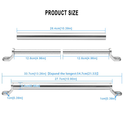 CS-859A3 Motorcycle Electric Vehicle Aluminum Alloy Extended Balance Bar Headlight Mobile Phone Bracket(Silver) - Others by buy2fix | Online Shopping UK | buy2fix