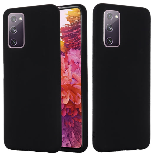 For Samsung Galaxy S20 FE / S20 Lite Pure Color Liquid Silicone Shockproof Full Coverage Case(Black) by buy2fix