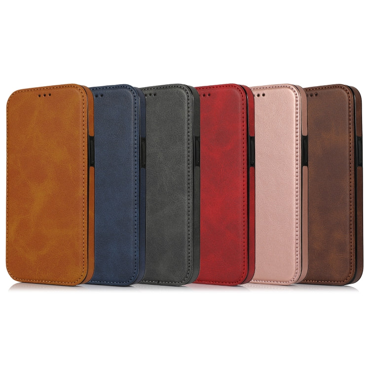 For iPhone 12 mini Strong Magnetic Closure PU + TPU Leather Case with Card Slots & Holder (Black) by buy2fix