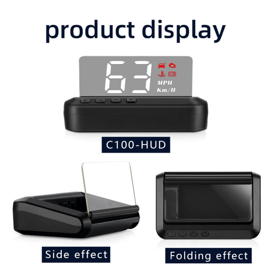 C100 Car HUD Head-up Display OBD2 Fault Code Elimination Overspeed / Fault Alarm by buy2fix