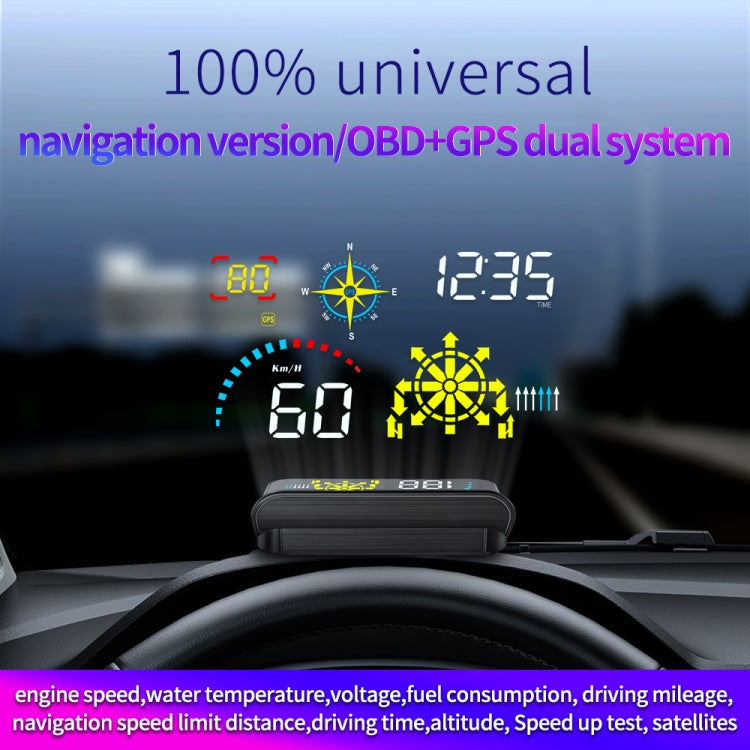 Q10 Car HUD Head-up Display GPS Speed Meter - Head Up Display System by buy2fix | Online Shopping UK | buy2fix