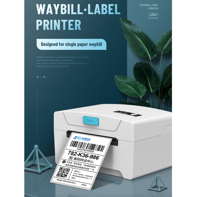 ZJ-8600 76x130 Single Paper Waybill Express Bill Label Printer, EU Plug - Consumer Electronics by buy2fix | Online Shopping UK | buy2fix