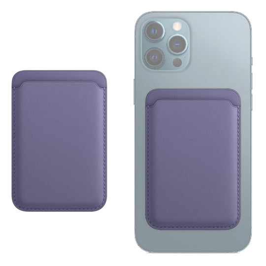 Étui portefeuille en cuir avec porte-cartes Magsafing pour iPhone série 13/série 12 (violet)