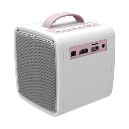 Q2 LED 1080P Mini Portable Projector Children Projector, Plug Type:EU Plug(Pink White) - Consumer Electronics by buy2fix | Online Shopping UK | buy2fix