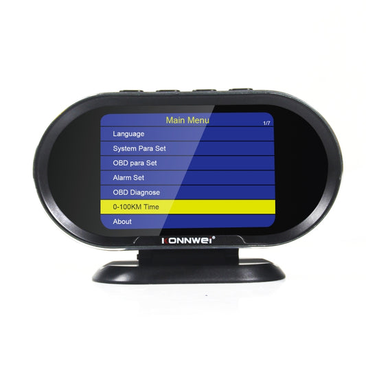 KONNWEI KW206 2 in 1 OBDII / EOBD12V Car Fault Scanner + 3.5 inch LCD Monitor by KONNWEI