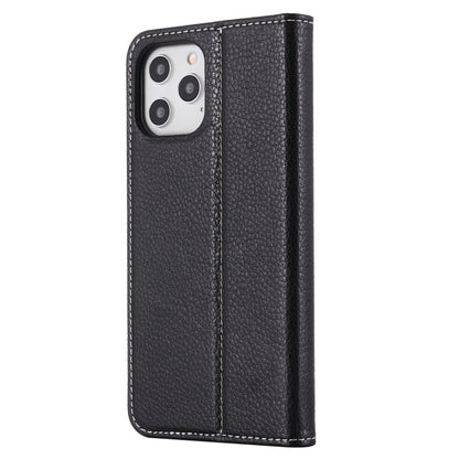 For iPhone 12 Pro Max GEBEI PU+TPU Horizontal Flip Protective Case with Holder & Card Slots(Black) by GEBEI