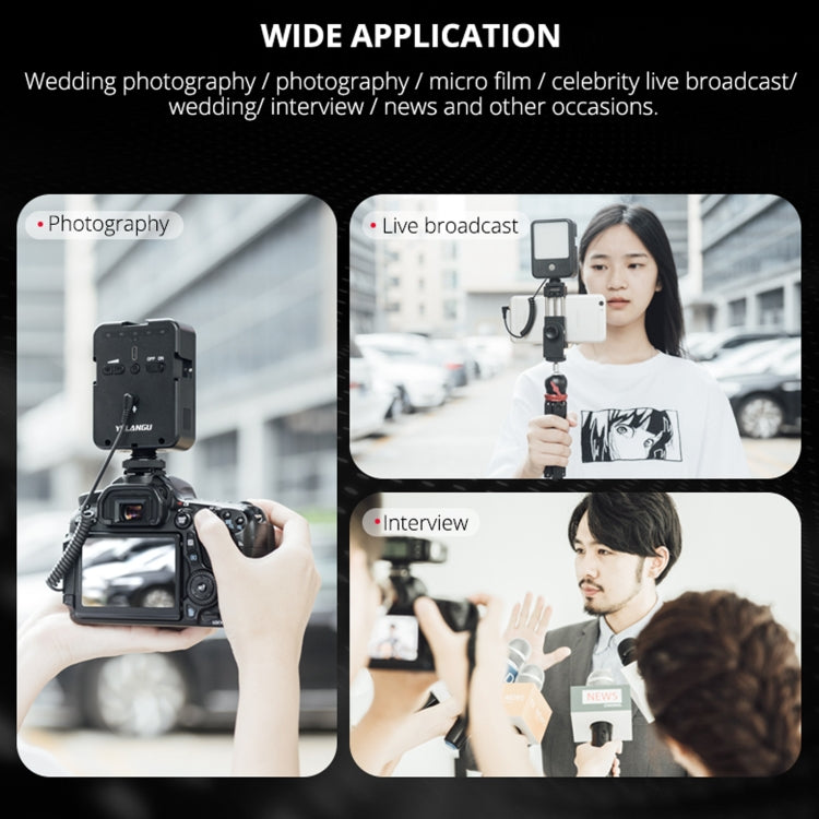 YELANGU LED02 Live Broadcast Micro Film Reporter Interview Recording Microphone Light - Consumer Electronics by YELANGU | Online Shopping UK | buy2fix