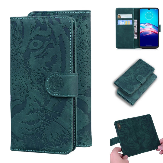 For Samsung Galaxy S20 FE / S20 FE 5G / S20 Lite Tiger Embossing Pattern Horizontal Flip Leather Case with Holder & Card Slots & Wallet(Green)