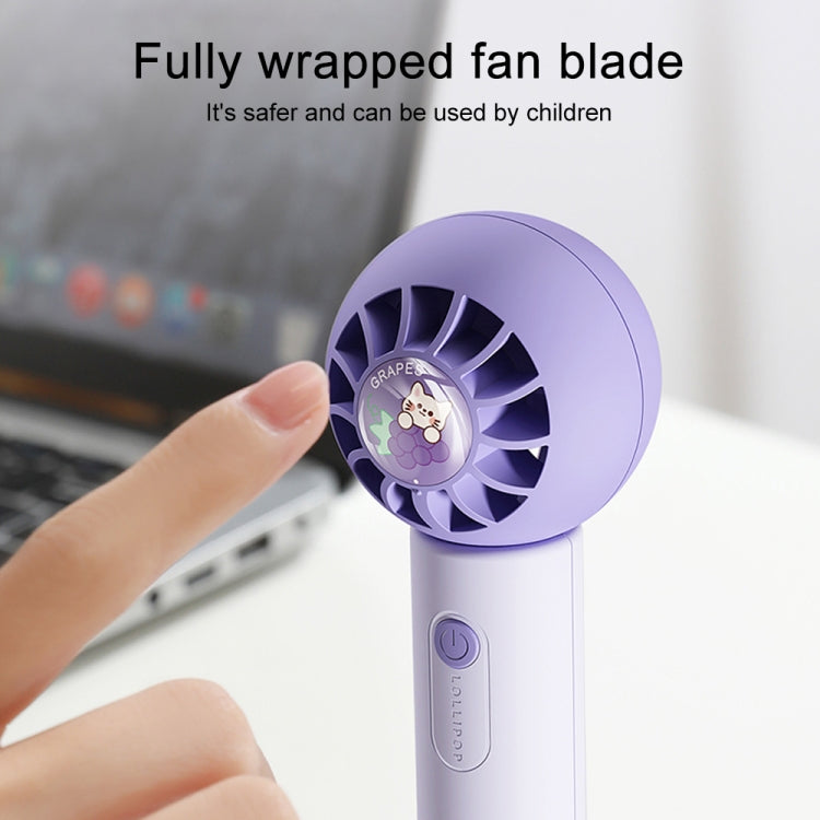 MF062 Mini Handheld Lollipop Electric Fan (Orange) - Consumer Electronics by buy2fix | Online Shopping UK | buy2fix