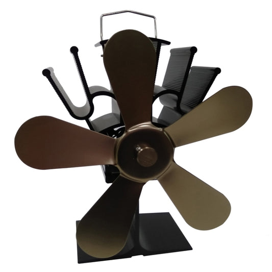 YL602 5-Blade High Temperature Metal Heat Powered Fireplace Stove Fan (Bronze) by buy2fix