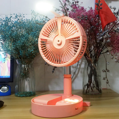 Humidifying and Moisturizing Spray Fan USB Charging Desktop Portable Folding Fan (Pink) - Consumer Electronics by buy2fix | Online Shopping UK | buy2fix