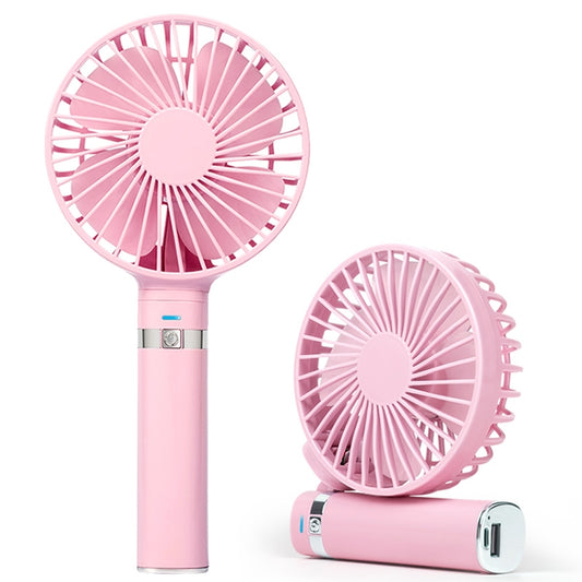 S2 Portable Foldable Handheld Electric Fan, with 3 Speed Control & Night Light (Pink) by buy2fix