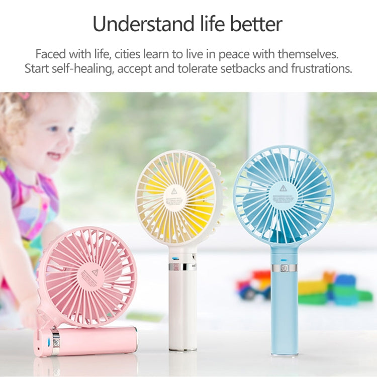 S2 Portable Foldable Handheld Electric Fan, with 3 Speed Control & Night Light (Pink) - Consumer Electronics by buy2fix | Online Shopping UK | buy2fix