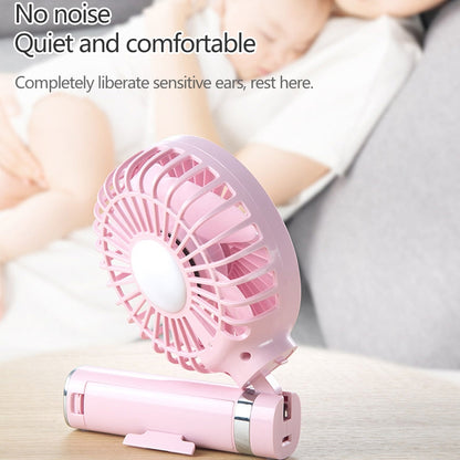 S2 Portable Foldable Handheld Electric Fan, with 3 Speed Control & Night Light (Mint Green) - Consumer Electronics by buy2fix | Online Shopping UK | buy2fix