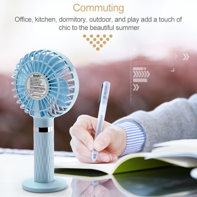 S8 Portable Mute Handheld Desktop Electric Fan, with 3 Speed Control (Pink) - Consumer Electronics by buy2fix | Online Shopping UK | buy2fix