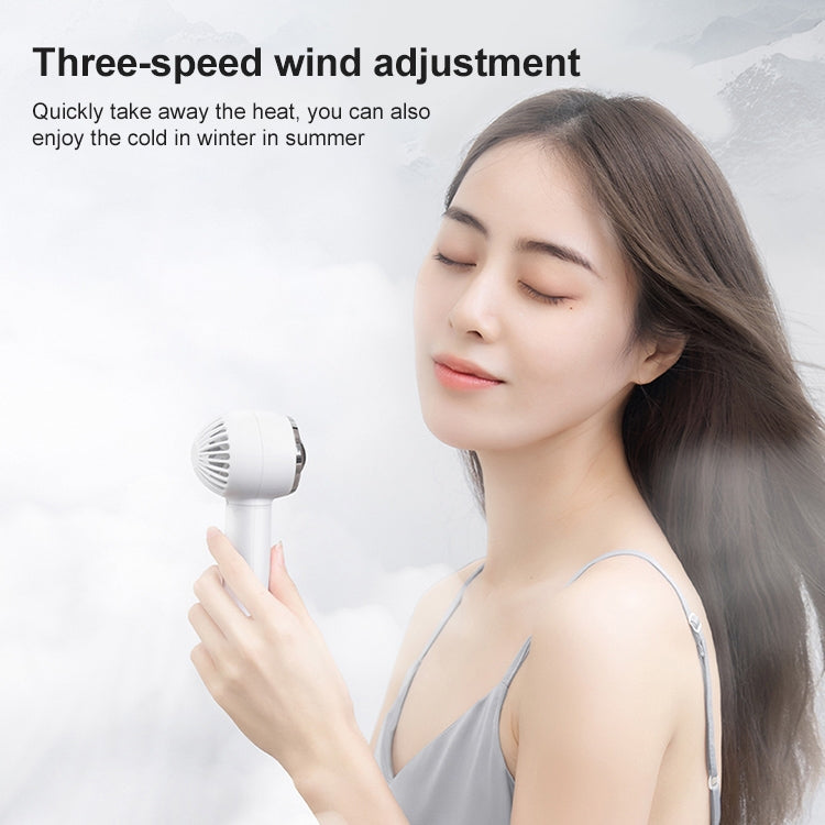 F23 Handheld Rurbo Mini Electric Fan (White) - Consumer Electronics by buy2fix | Online Shopping UK | buy2fix