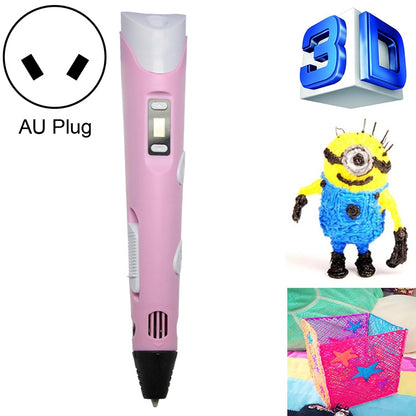 Hand-held 3D Printing Pen, AU Plug (Pink) - Consumer Electronics by buy2fix | Online Shopping UK | buy2fix