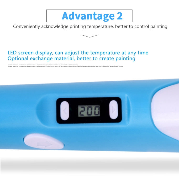 Hand-held 3D Printing Pen, US Plug(Blue) - Consumer Electronics by buy2fix | Online Shopping UK | buy2fix