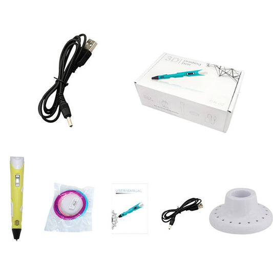 Hand-held 3D Printing Pen, USB Plug(Yellow) by buy2fix