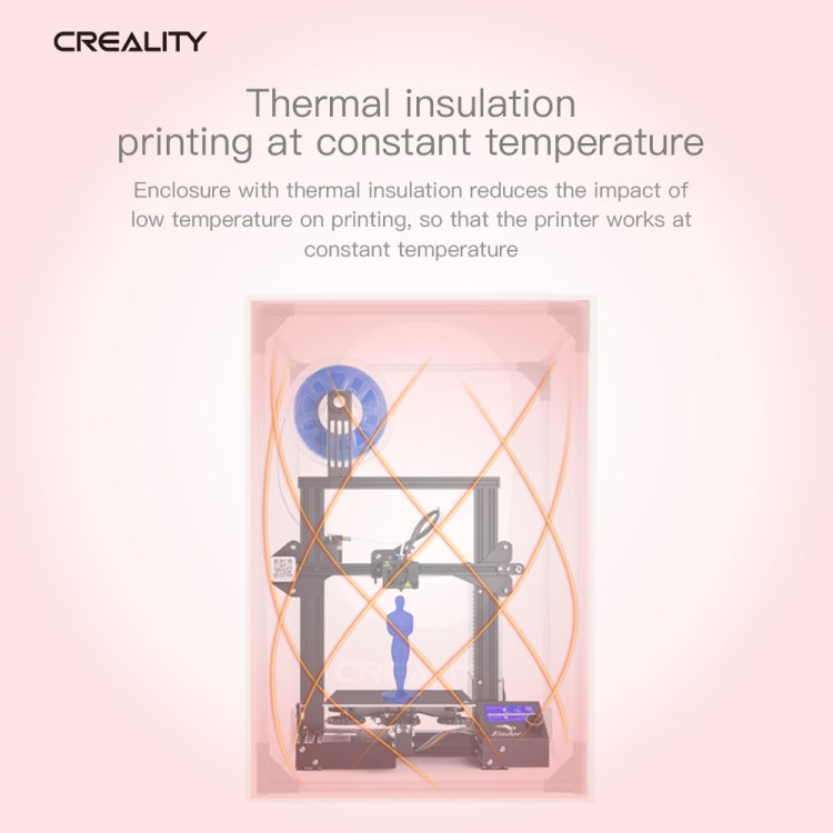 Creality 3D Printer Flame Retardant Aluminum Foil Cloth Protective Cover for Ender-3, Big Size: 70x75x90cm - Consumer Electronics by Creality | Online Shopping UK | buy2fix