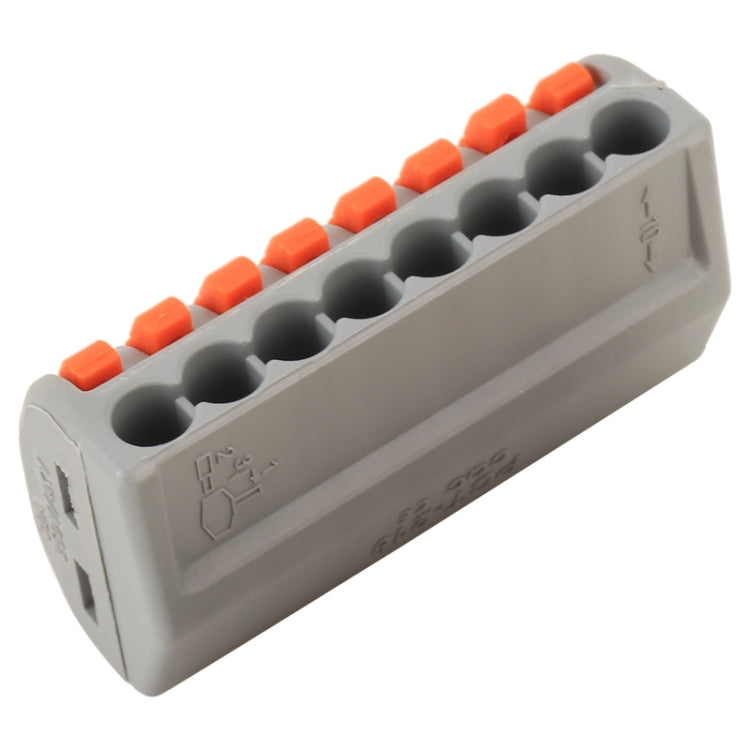 10 PCS 8 Port PCT Series Architectural Wiring Connector LED Lamp Conductor Distributor Junction Box Wire Joint by buy2fix