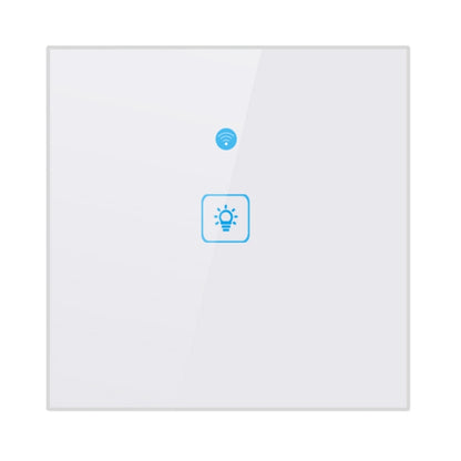 WS-UK-01 EWeLink APP & Touch Control 2A 1 Gang Tempered Glass Panel Smart Wall Switch, AC 90V-250V, UK Plug - Consumer Electronics by buy2fix | Online Shopping UK | buy2fix