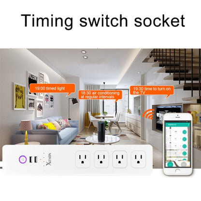 2 x USB Ports + 4 x US Plug Jack WiFi Remote Control Smart Power Socket Works with Alexa & Google Home, Cable Length: 1.5m, AC 110-240V, US Plug - Consumer Electronics by buy2fix | Online Shopping UK | buy2fix