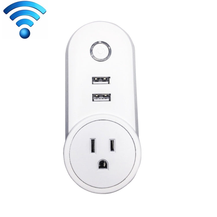 SA-002 2 USB Ports + 1 US Socket WiFi Smart Power Plug Socket, Compatible with Alexa and Google Home, AC 110V-230V, US Plug - Consumer Electronics by buy2fix | Online Shopping UK | buy2fix