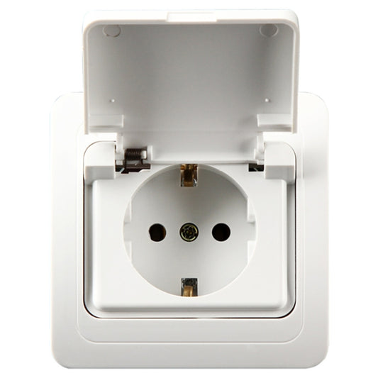 Ceramic Power Waterproof Socket with Cover, EU Plug by buy2fix