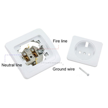 16A Wall-mounted Socket, EU Plug - Consumer Electronics by buy2fix | Online Shopping UK | buy2fix