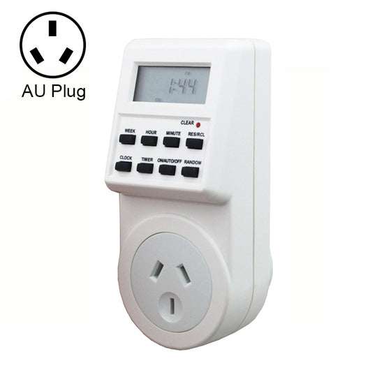 AC 240V maison intelligente enfichable affichage LCD horloge fonction heure d'été 12/24 heures minuterie modifiable prise de commutateur, prise AU