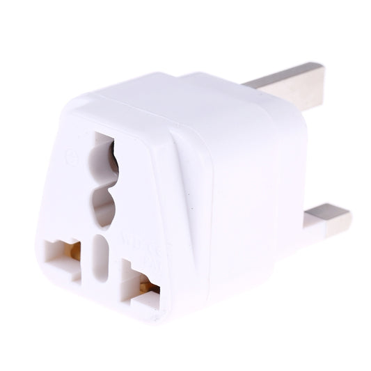 Portable Universal Socket to UK Plug Power Adapter Travel Charger with Fuse(White) by buy2fix