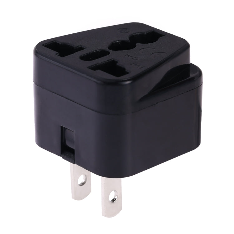 Portable Universal Socket to US Plug Power Adapter Travel Charger (Black) - Consumer Electronics by buy2fix | Online Shopping UK | buy2fix