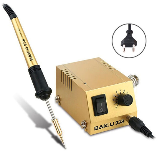 BAKU BK-938 AC 220V 1-18W Mini Thermostatic Soldering Station Electric Iron, EU Plug (Random Color Delivery) by BAKU