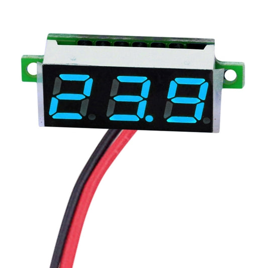 10 PCS 0.36 inch 2 Wires Digital Voltage Meter, Color Light Display, Measure Voltage: DC 2.5-30V (Blue) by buy2fix
