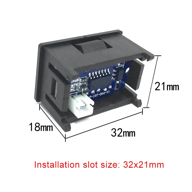 10 PCS 0.36 inch 3 Wires Digital Voltage Meter with Shell, Color Light Display, Measure Voltage: DC 0-100V (Red) - Consumer Electronics by buy2fix | Online Shopping UK | buy2fix