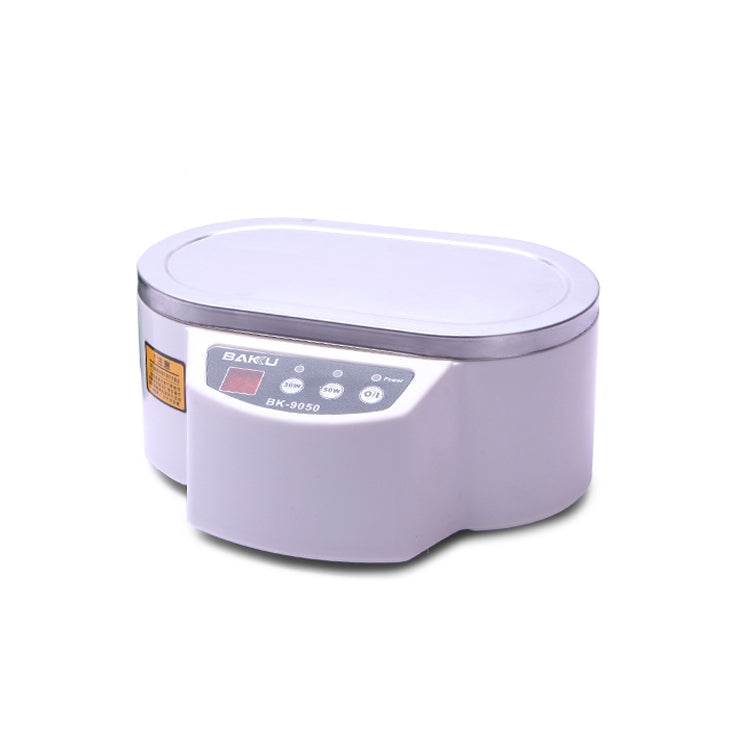 BAKU BK-9050 30W / 50W Adjustable 0.6L LCD Display Ultrasonic Cleaner, AC 220V(White) - Home & Garden by BAKU | Online Shopping UK | buy2fix