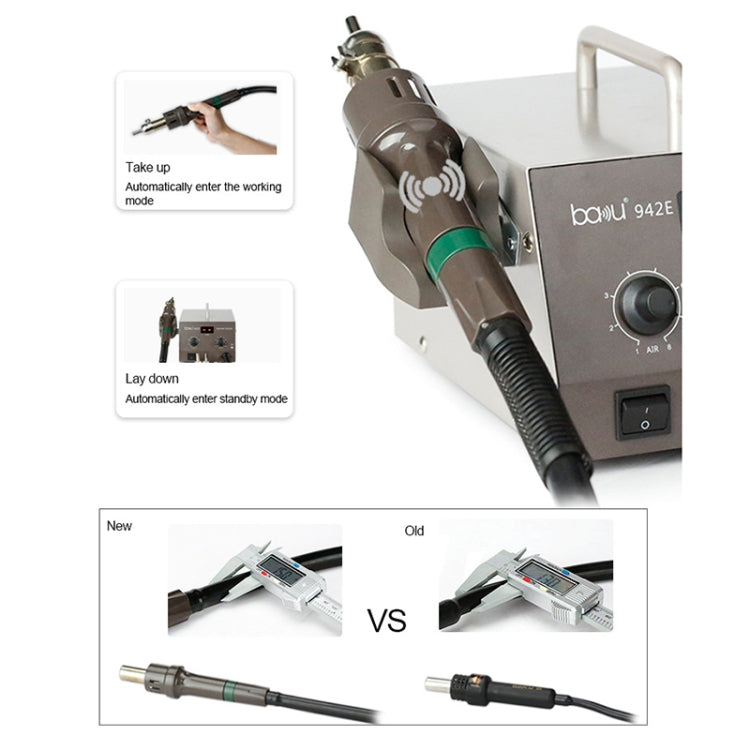 BAKU BA-942E 220V Digital Display Adjustable Temperature Hot Air Gun Desoldering Station Set, EU Plug - Electric Soldering Iron by BAKU | Online Shopping UK | buy2fix