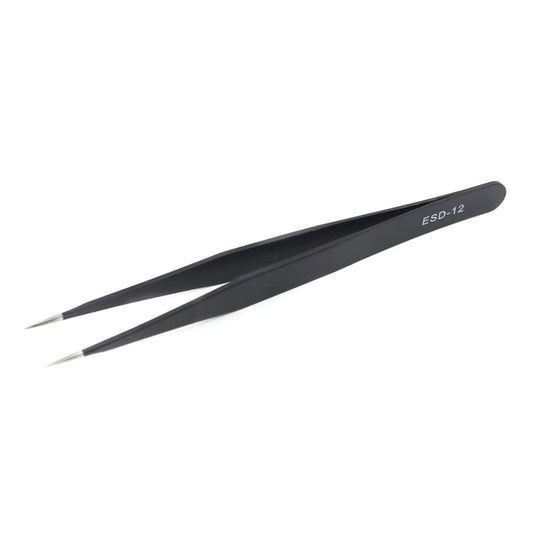 JIAFA JF-603 Straight Tip Tweezers (Black) by JIAFA