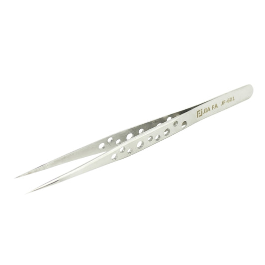 JIAFA JF-601 High-strength Straight Tip Tweezers(Silver) by JIAFA