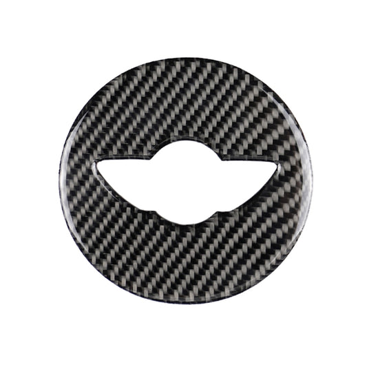 Car Steering Wheel Logo R Chassis Carbon Fiber Decorative Sticker for BMW MINI R55 / R56 / Countryman R60 / Paceman R61 by buy2fix