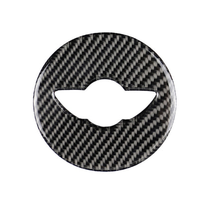 Car Steering Wheel F Chassis Logo Carbon Fiber Decorative Sticker for BMW Mini Cooper F55 / F56 / F60 / Countryman F60 by buy2fix