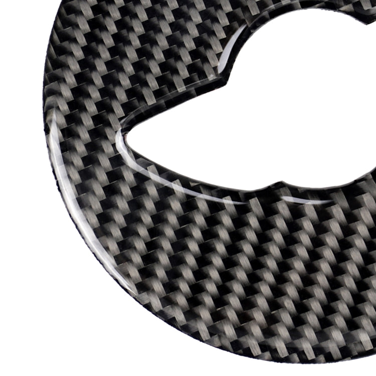 Car Steering Wheel F Chassis Logo Carbon Fiber Decorative Sticker for BMW Mini Cooper F55 / F56 / F60 / Countryman F60 by buy2fix