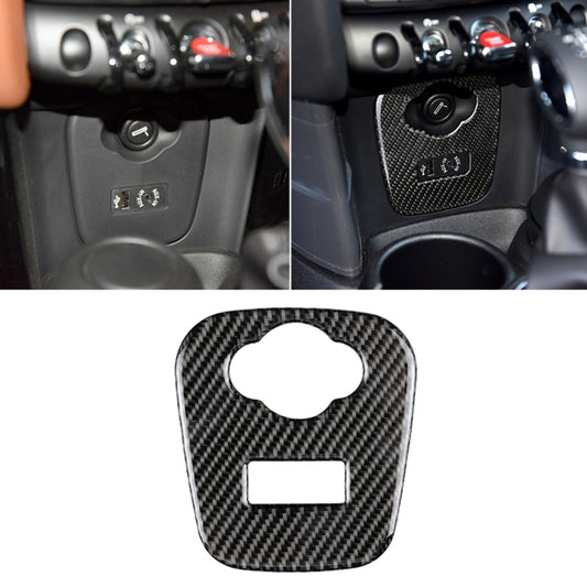 Car F Chassis Cigarette Lighter Cover Panel Carbon Fiber Decorative Sticker for BMW Mini Cooper F55 / F56 / F57 by buy2fix