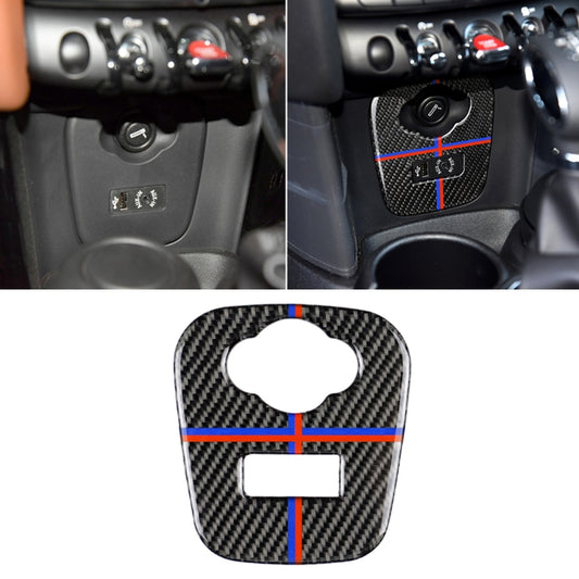 Red Blue Color Car F Chassis Cigarette Lighter Cover Panel Carbon Fiber Decorative Sticker for BMW Mini Cooper F55 / F56 / F57 by buy2fix