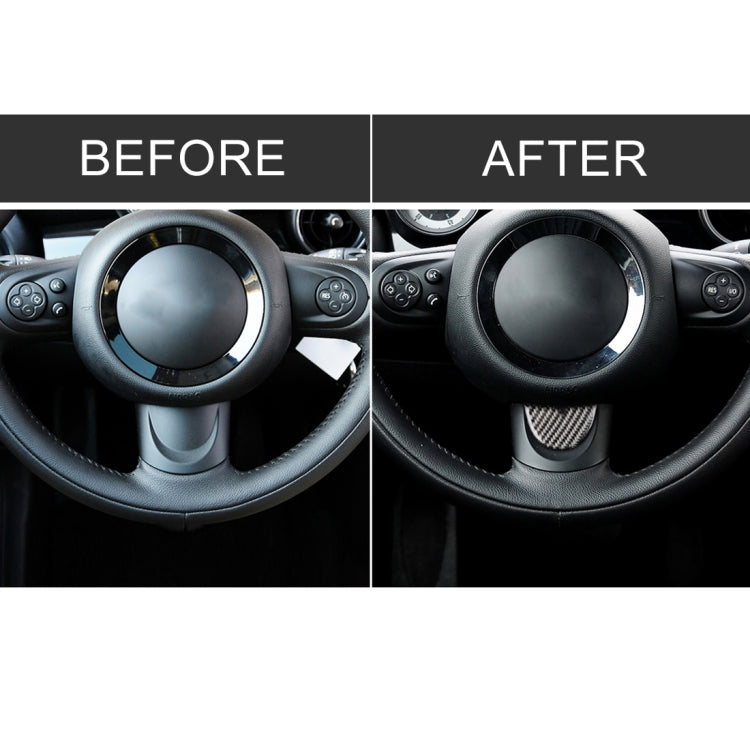 Car Steering Wheel Carbon Fiber Decorative Sticker for BMW Mini R53 / R55 / R57 / R58 / R59 / R60 / R50 / R52 / F55 / F56 by buy2fix