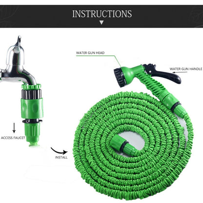 10-30m Telescopic Pipe Expandable Magic Flexible Garden Watering Hose with Spray Gun Set(Green) - Watering & Irrigation by buy2fix | Online Shopping UK | buy2fix