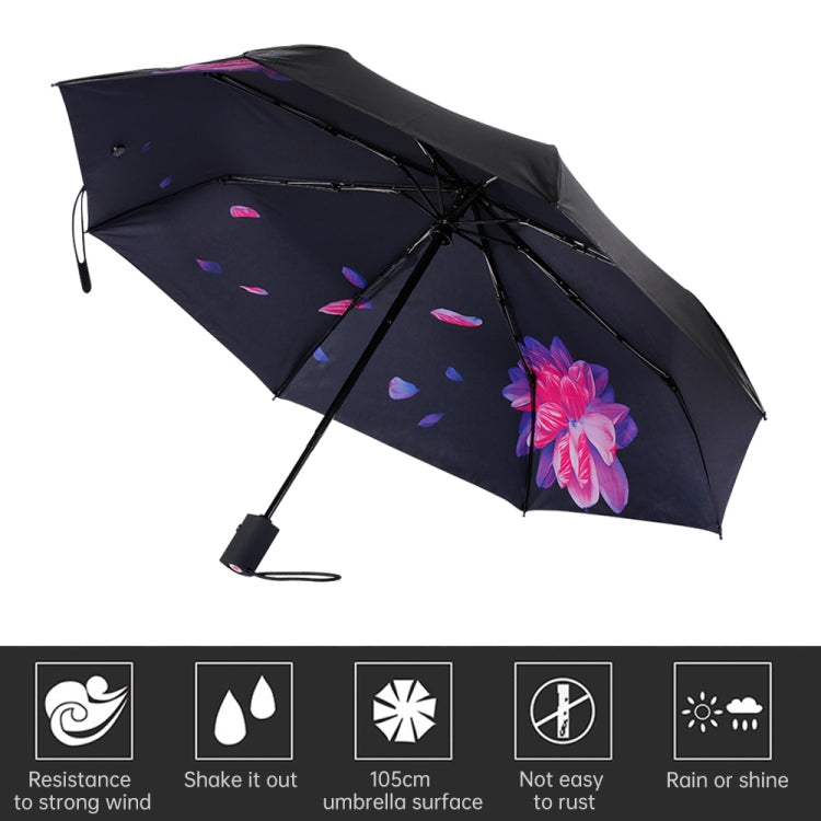 WK WT-U3 Sunny and Rainy Sunscreen and UV Protection Folding Automatic Umbrella(Flower Sleep) - Umbrellas by WK | Online Shopping UK | buy2fix