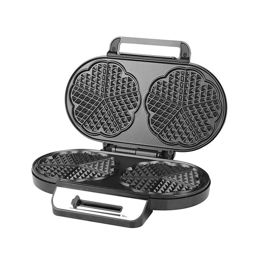 Household Waffle Maker Toaster Double Dish Heating Mini Breakfast Machine Sandwich Electric Cake Baking Machine, EU Plug by buy2fix