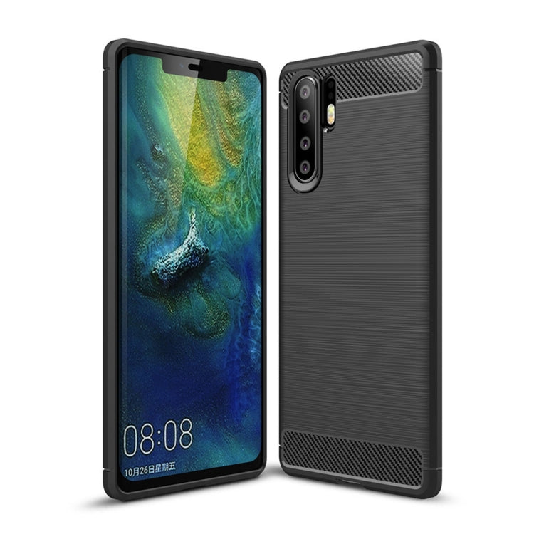 Brushed Texture Carbon Fiber Shockproof TPU Case for Huawei P30 Pro (Black) - Mobile Accessories by buy2fix | Online Shopping UK | buy2fix